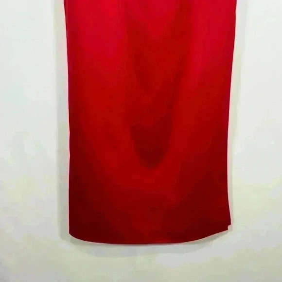 Lovers + Friends Sylvia Red Maxi Whimsigoth Lace Ruffle Satin Slit Dress Size S - Picture 6 of 16